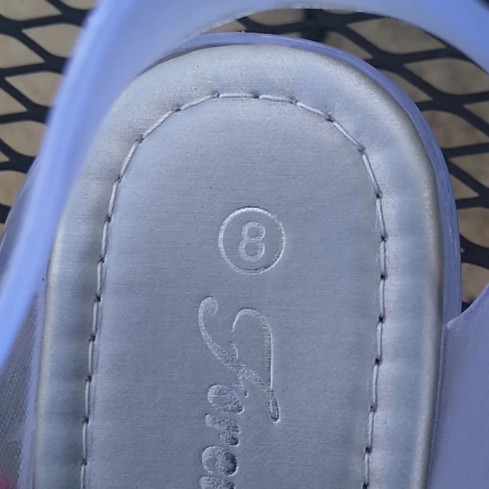 Clear platform‎ sandals size 8